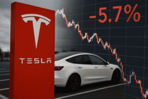 特斯拉股價重挫5.7% 終結連五日漲勢
