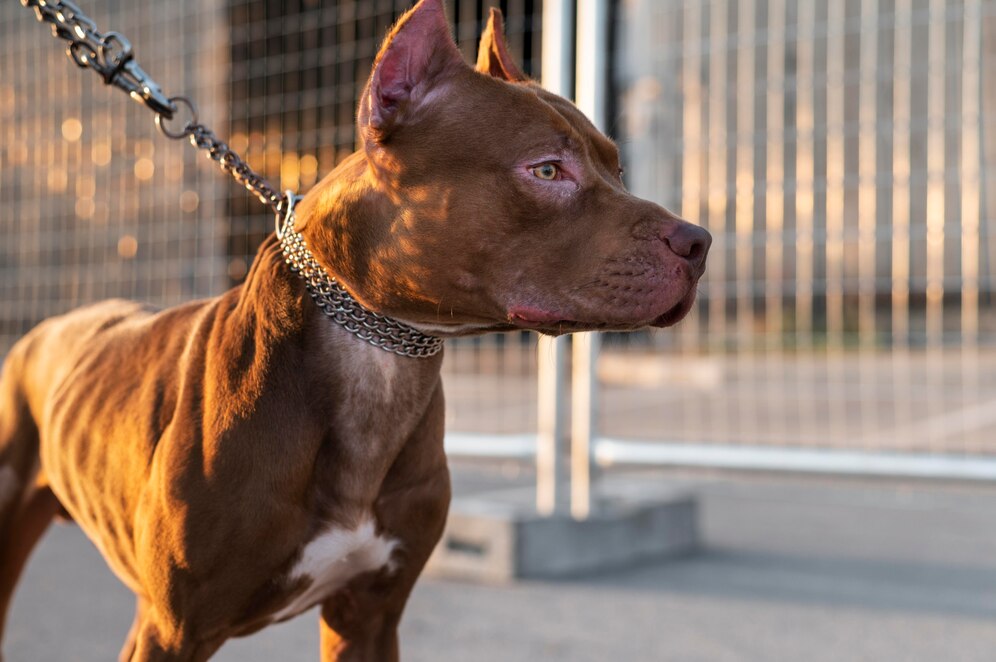 Portrait adorable pitbull dog 23 2149131388